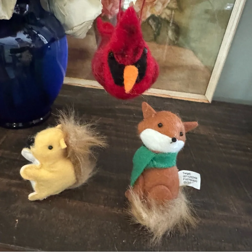 3 Target Felt Animal Holiday Decorations